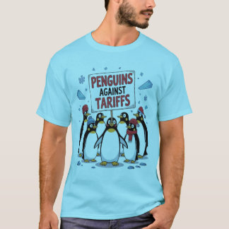 Lustiga penguiner mot tariffprotester t shirt