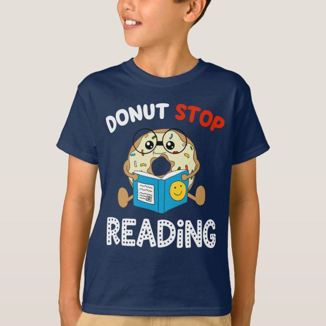 Lustiga pojkar Sluta inte läsa nerdy bokmask T Shirt (Framsida)