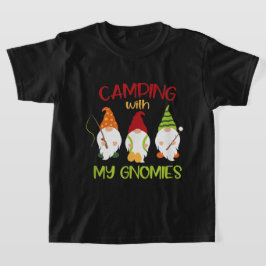 Lustiga pojkar som campar gnome ord art t shirt