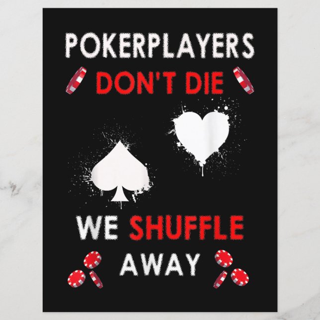 Lustiga Poker-spelare gör inte att vi shufflar bor (Framsida)