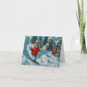 lustiga skidor med julklappar kort