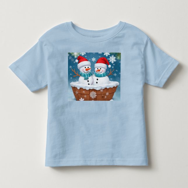 Lustiga Snögubbar T Shirt (Framsida)