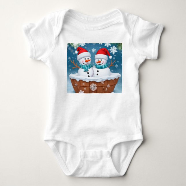 Lustiga Snögubbar T Shirt (Framsida)
