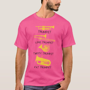Lustiga typer av trumpets Band Geek Funny Trumpet T Shirt
