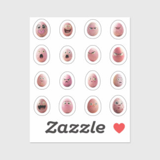 Lustige Chibi-Ostereier-Sticker – 16 Stück Klistermärken