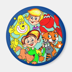 Lustige ComicFiguren Magnet