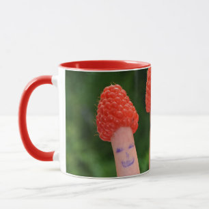 Lustige Himbeerfinger Mugg