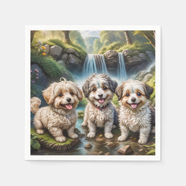 Lustige Hundebande Pappersservett (Framsidan)