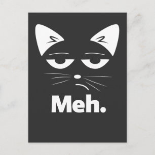 Lustige Katze Sarkastisches Kitten Meh Vykort