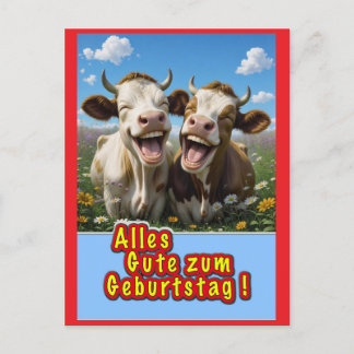 lustige kühe vykort