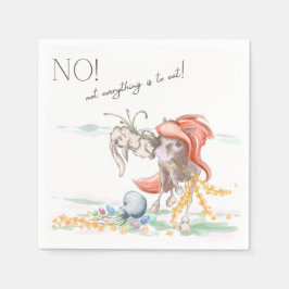 Lustige Oster-Servietten mit Pony und Hase Pappersservett