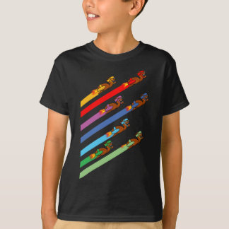 Lustige Renn Schnecken T Shirt