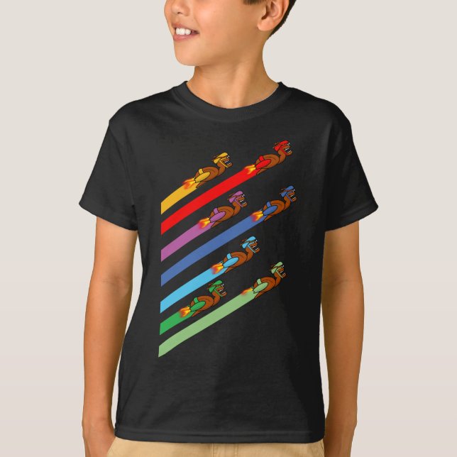 Lustige Renn Schnecken T Shirt (Framsida)
