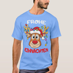 Lustige Rentier Frohe Weihnachten God jul T Shirt