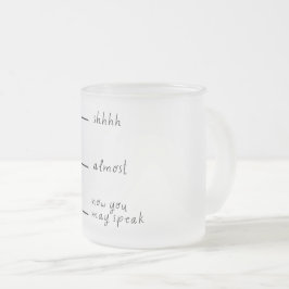 Lustige Tasse für den ersten Morgen-Kaffee Frostad Glasmugg