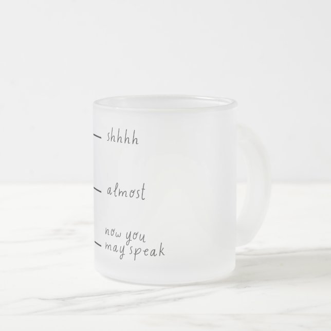 Lustige Tasse für den ersten Morgen-Kaffee Frostad Glasmugg (Framsida höger)