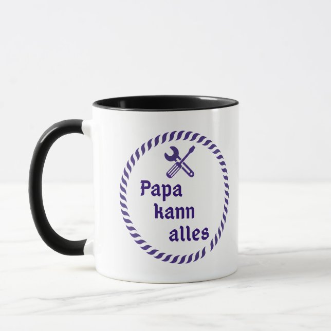 Lustige Tasse für Papa - "Papa kann alles" Mugg (Vänster)