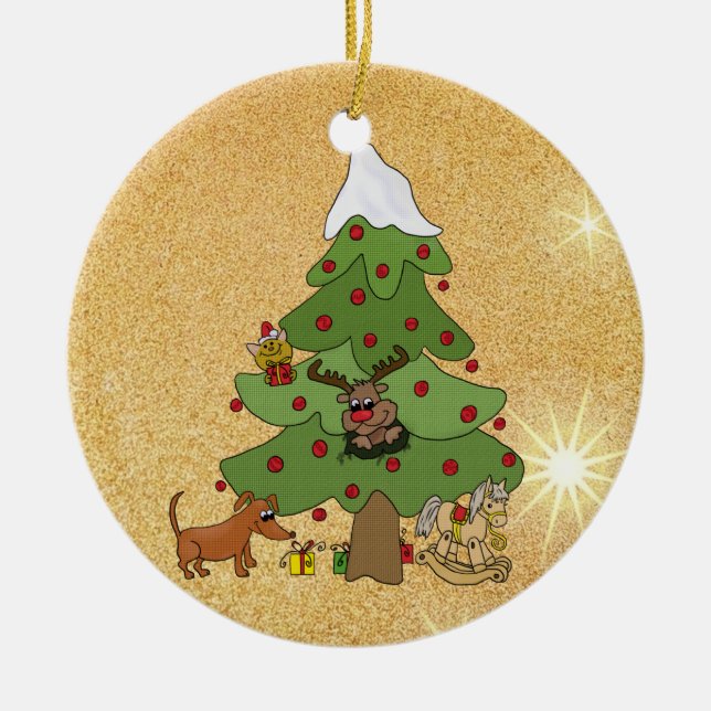 Lustiger Baum Julgransprydnad Keramik (Framsidan)