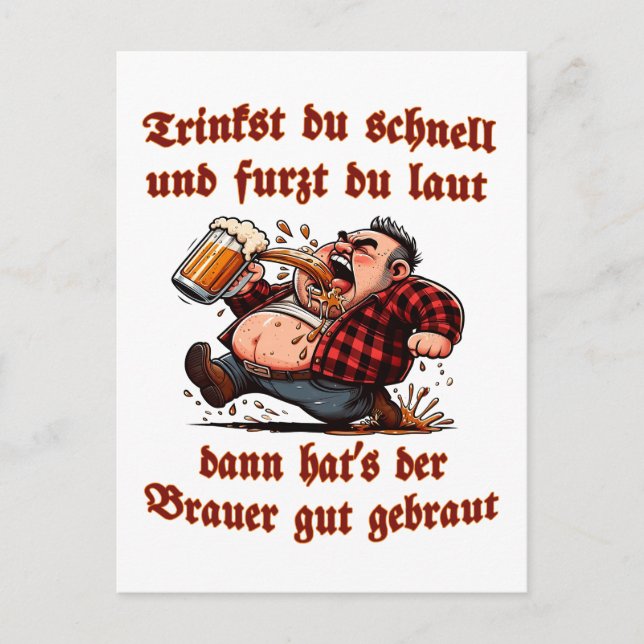 Lustiger Bier Trinkspruch mit Schlacki Vykort (Framsida)