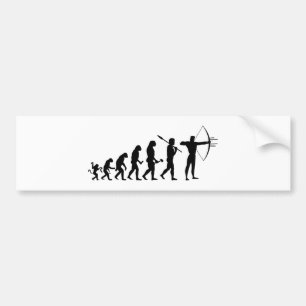 Lustiger Bogenschießen Evolution Bildekal