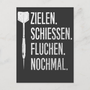 Lustiger Dart Spruch Dartpfeil Probleme Vykort