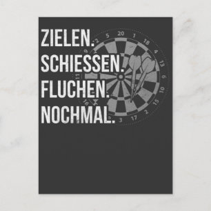 Lustiger Dart Spruch Dartscheibe Dartpfeil Problem Vykort