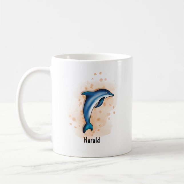 Lustiger Delfin Kaffemugg (Vänster)