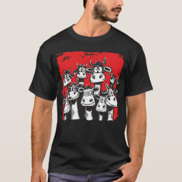 Lustiger Kuh Liebe Cartoon [00332] T Shirt