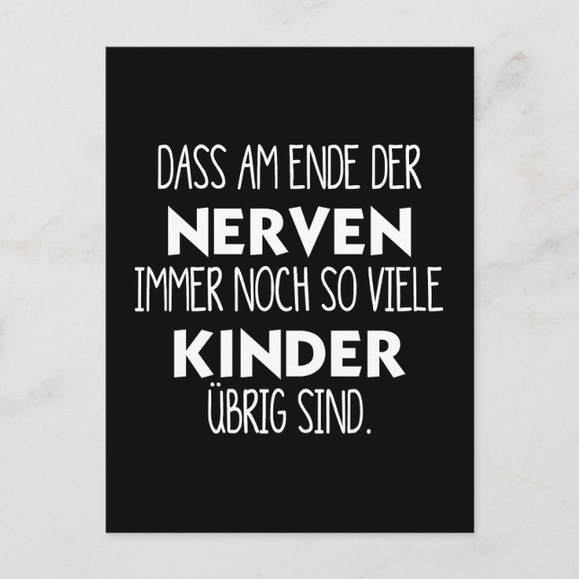 Lustiges Am Ende der Nerven Vykort (Framsida)
