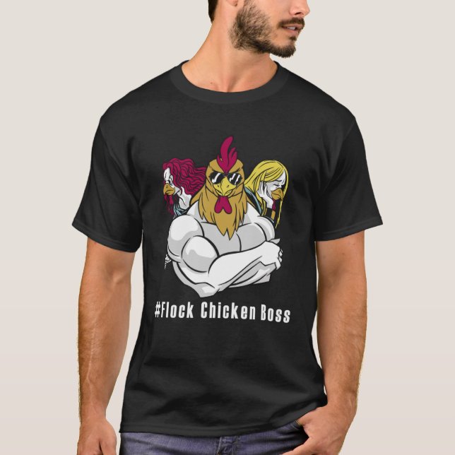 Lustiges Chicken Flock Chicken Chef T Shirt (Framsida)