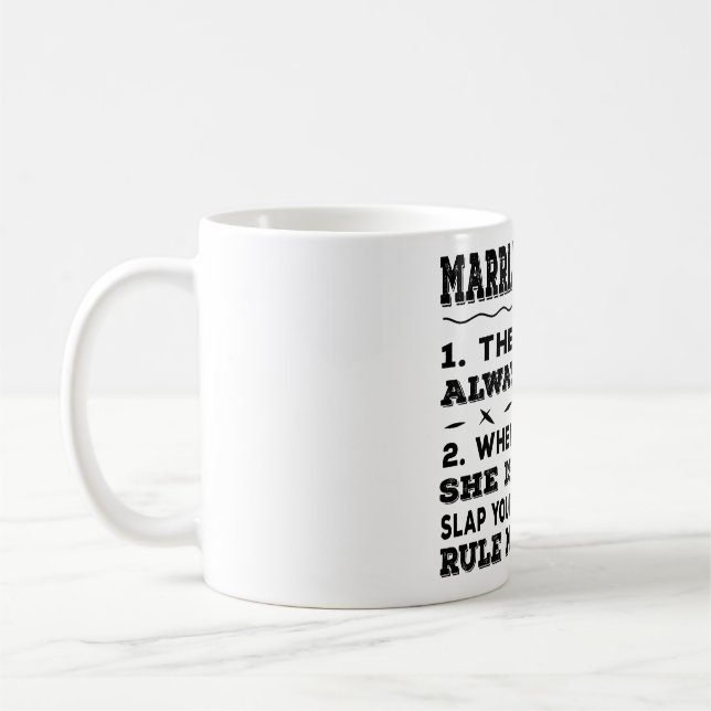 Lustiges Hochzeit Geschenk  Quadratische Wanduhr Kaffemugg (Vänster)
