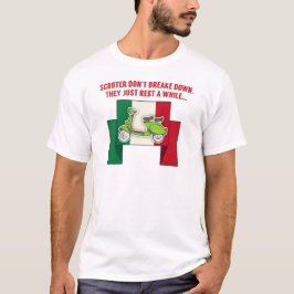 Lustiges Roller Dont break down mit Italien Flagge T Shirt