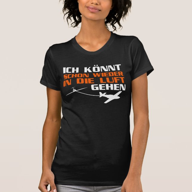 Lustiges Segelflieger Geschenk T Shirt (Framsida)
