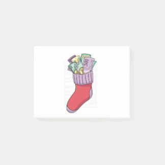 Lustiges Weihnachten Geld Socken Geschenk Post-it Block