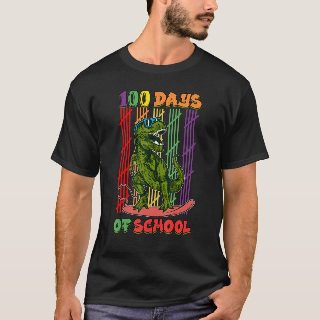 Lustigt 100 dagar i Lycklig 100 dagar Rex D T Shirt (Framsida)