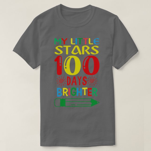 Lustigt 100 dagar skolcitat Mina små stjärnor är T Shirt (Design framsida)