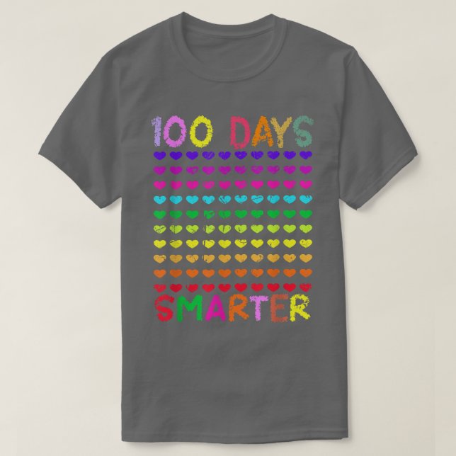 Lustigt 100 dagar Smartare lärare - barnvänlighet  T Shirt (Design framsida)