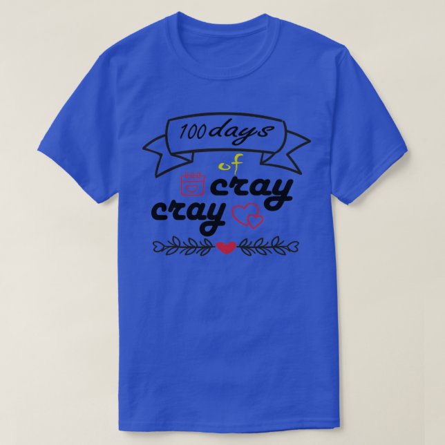 Lustigt 100 dagars kram. t shirt (Design framsida)