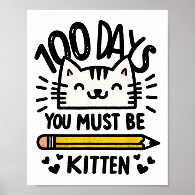 Lustigt 100 skoldag 100 dagar. Du måste vara Poster (Framsidan)