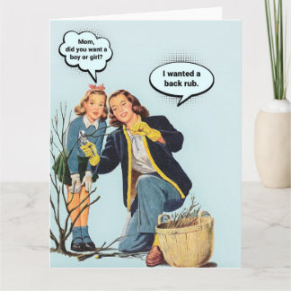 Lustigt 1950-tal Housefru Kort