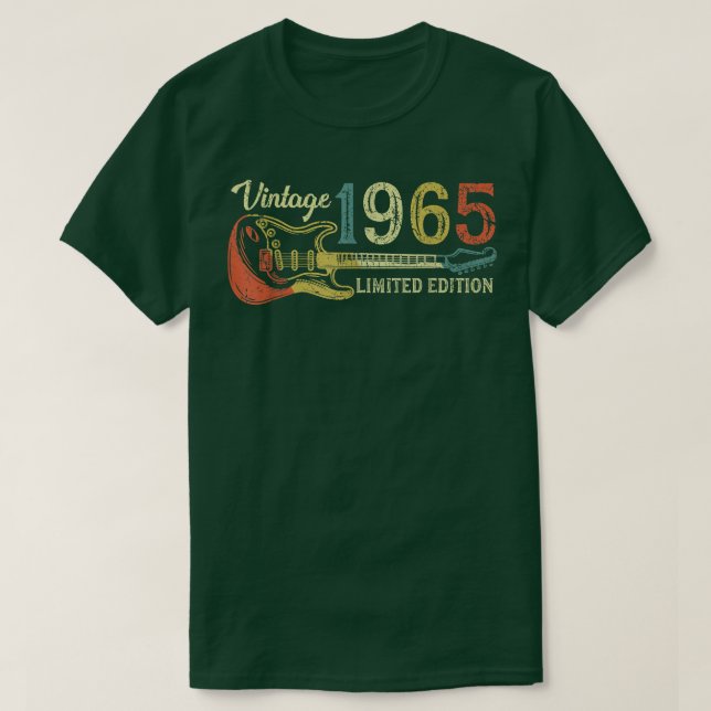 Lustigt 1965-födelsedagspresent för manar Guitar Ä T Shirt (Design framsida)