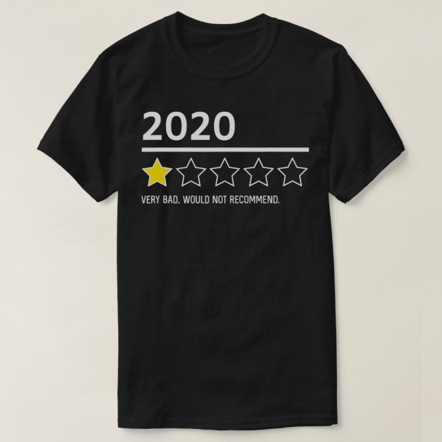 Lustigt 2020 år vid granskning av felbedömning för t shirt (Design framsida)