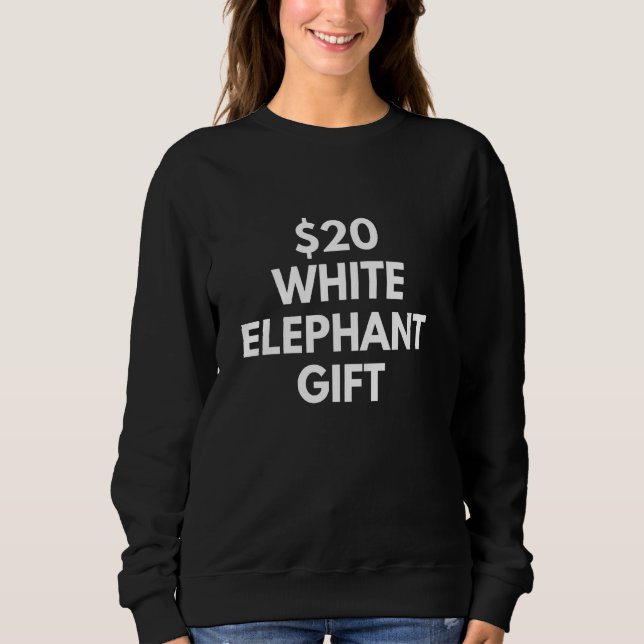 Lustigt $20 White Elephant T Shirt (Framsida)