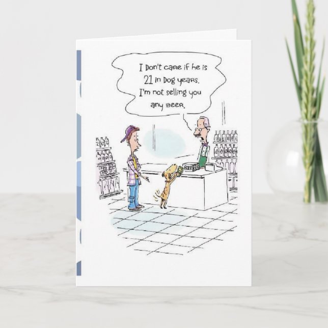 Lustigt 21:a födelsedagskortet! kort (Framsida)