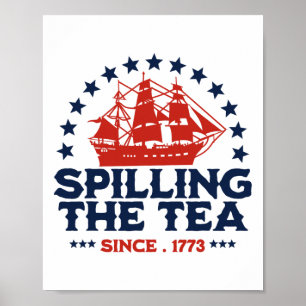 Lustigt 4:e juli då Tea spillades sedan 1773 Fyra Poster
