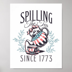 Lustigt 4:e juli då Tea spillades sedan 1773 Fyra Poster