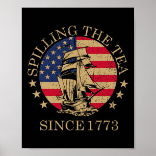 Lustigt 4:e juli då Tea spillades sedan 1773 Fyra Poster