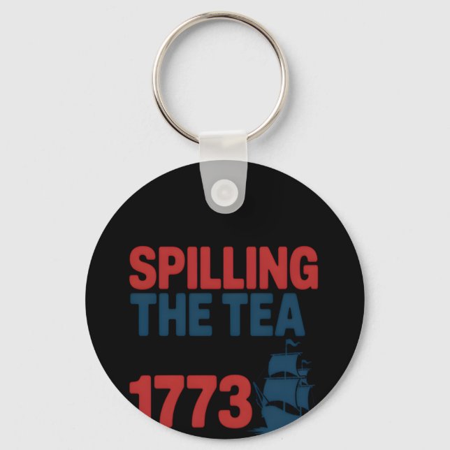 Lustigt 4:e juli då Tea sprack sedan 1773 Fyra Nyckelring (Framsida)