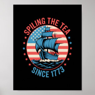 Lustigt 4:e juli då Tea sprack sedan 1773 Fyra Poster