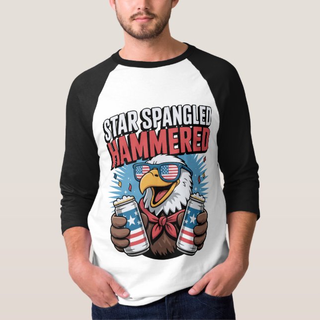 Lustigt 4:e juli för manar design t shirt (Framsida)